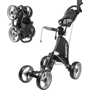 CaddyTek Explorer V8 - SuperLite 4 Wheel Golf Push Cart, Explorer Version 8