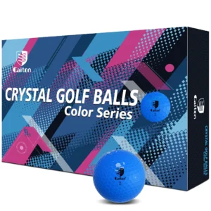 Caiton 12pcs Distance+ Golf Balls, 2-Layer Blue Design, Crystal Finish, High Visibility, Durable, Better Control & Accuracy.