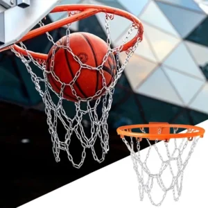 12 Hoop Basketball Iron Chain Net Thickened No Deformation Hanging Basketball Hoop Universal Replacement Basket Rim Net