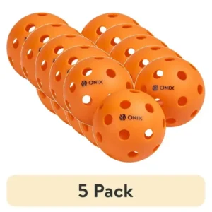 (Paquete de 5) Pelotas de Interior Pure Recruit by ONIX Pickleball (Naranja, Paquete de 3), Nuevas, 2.5 lb